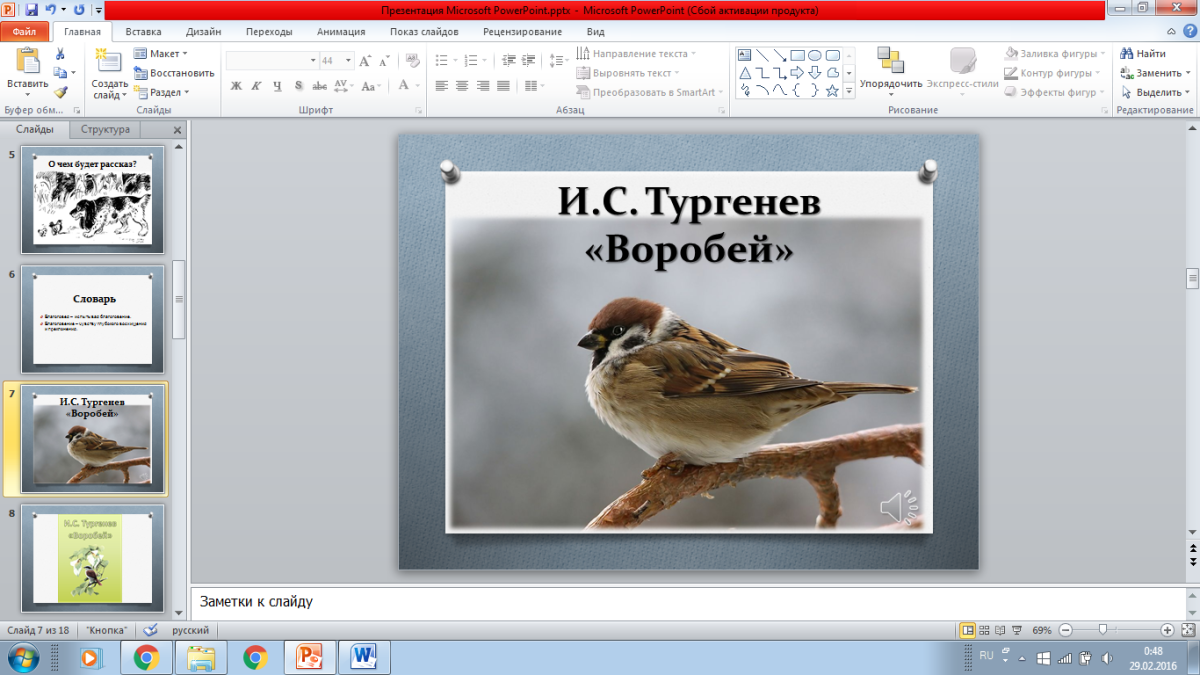 Воробей на тарелке