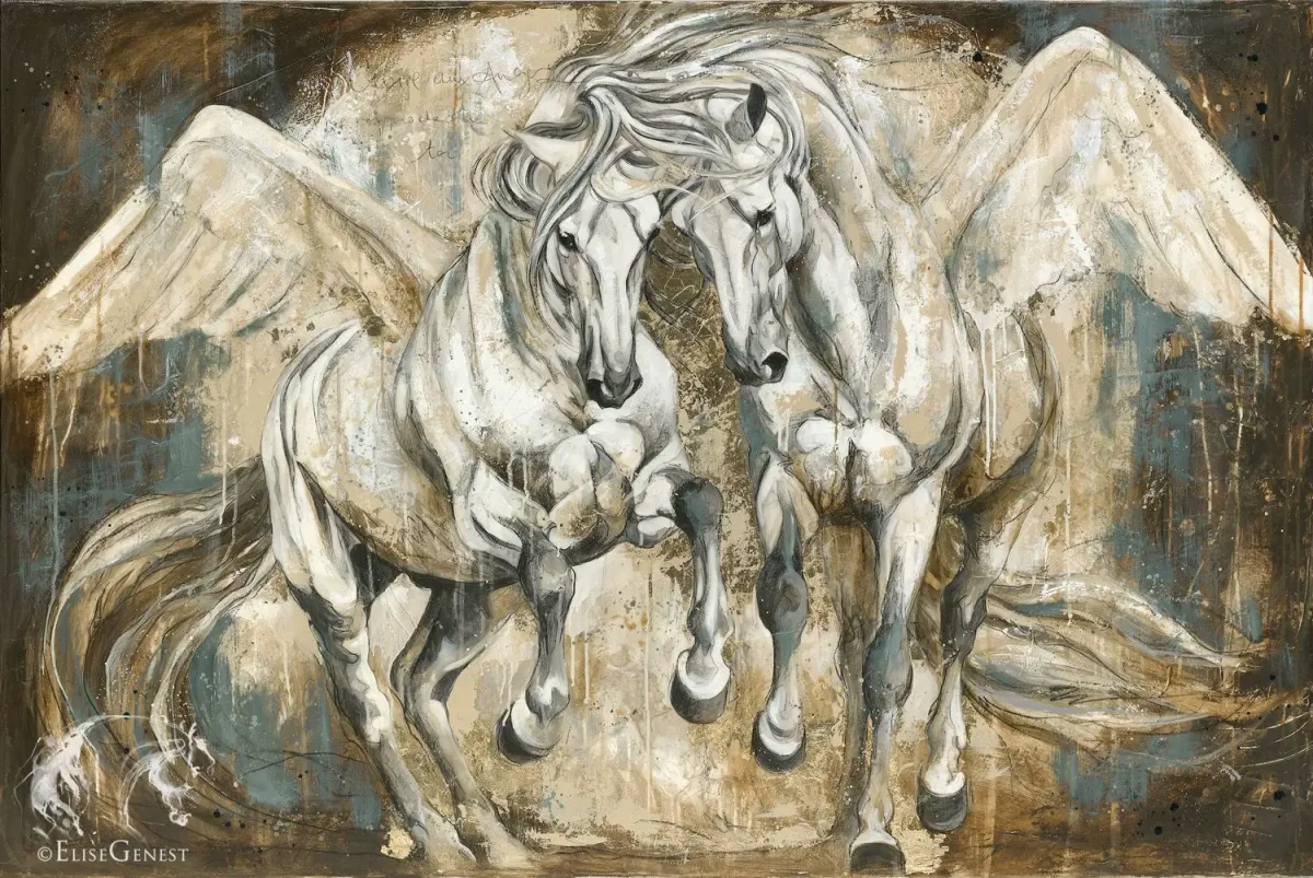 Живопись лошадей Elise Genest