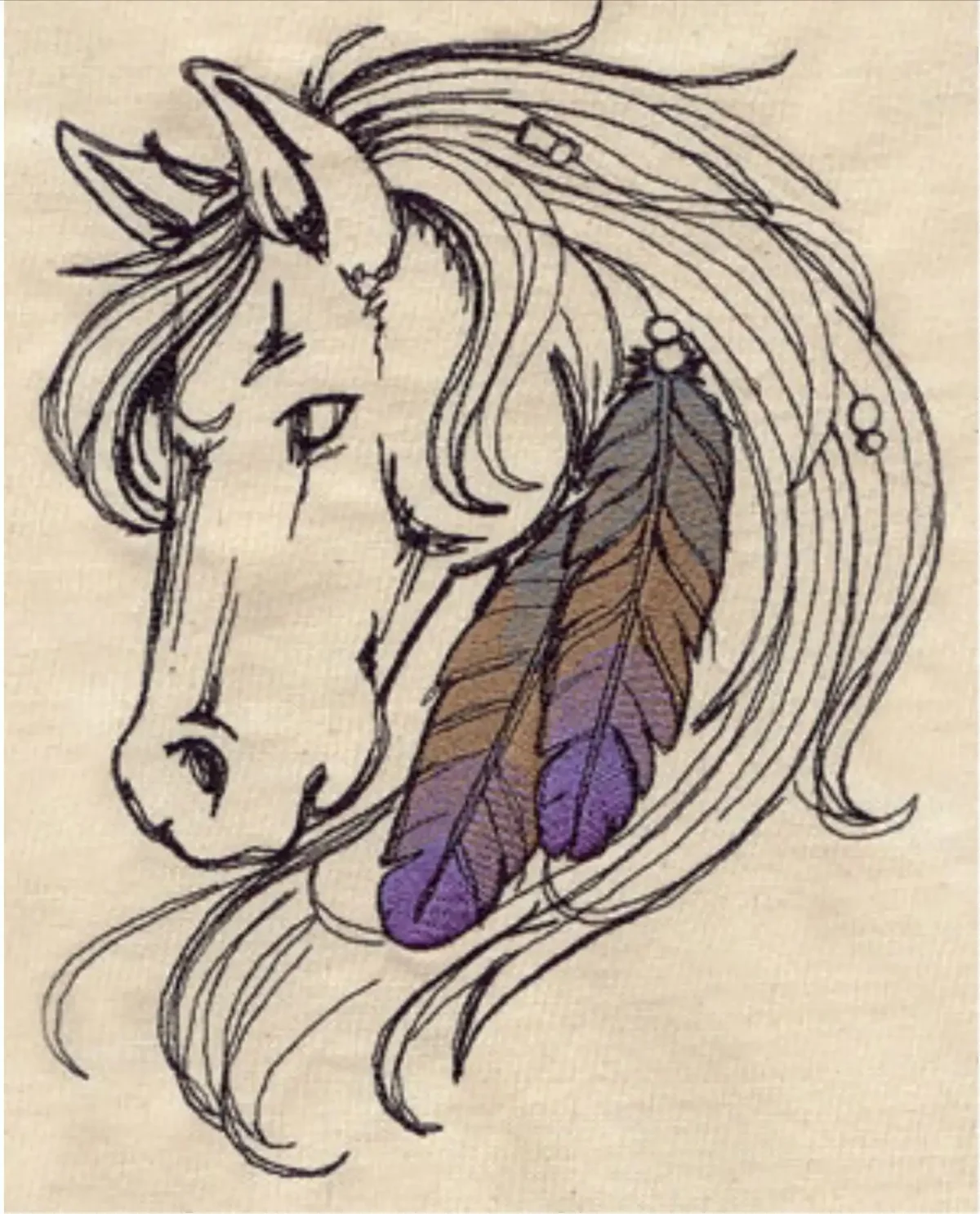 Эскиз для выжигания лошадь