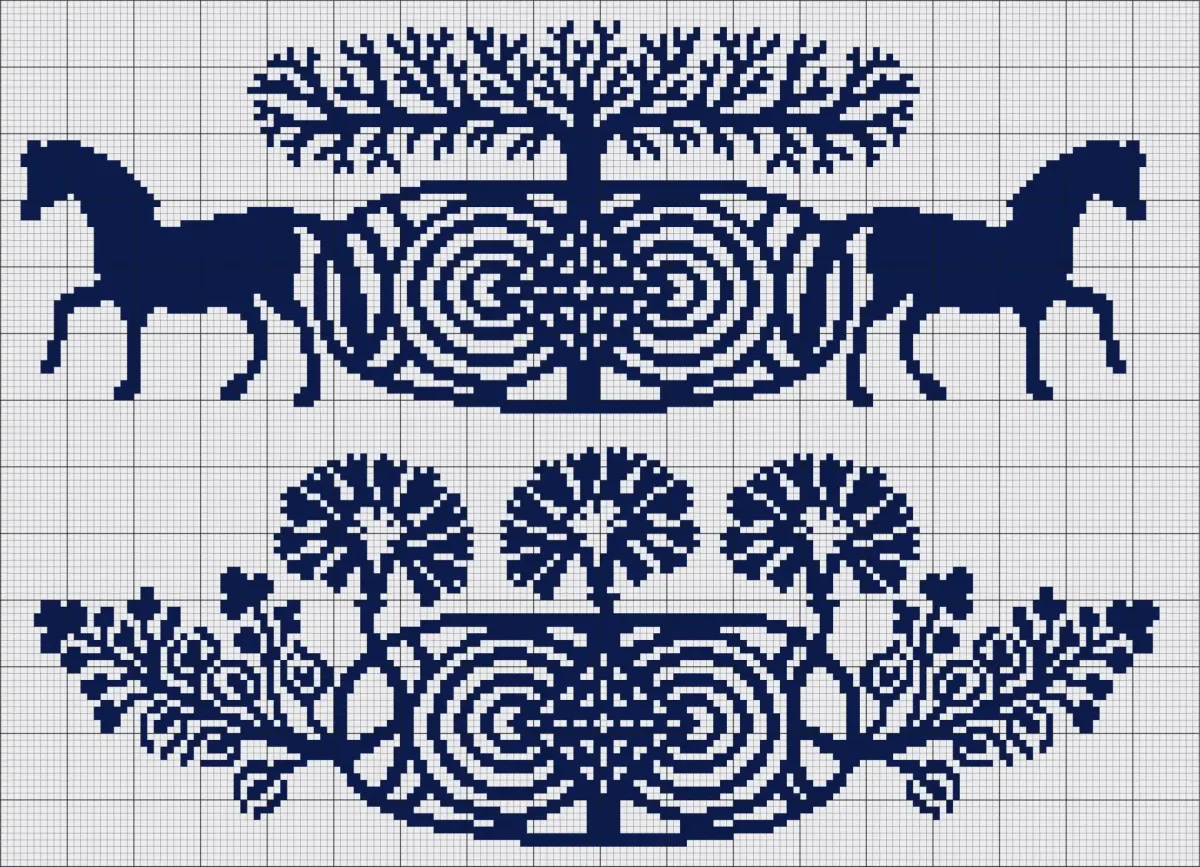 Орнаменты для вышивки крестом монохром