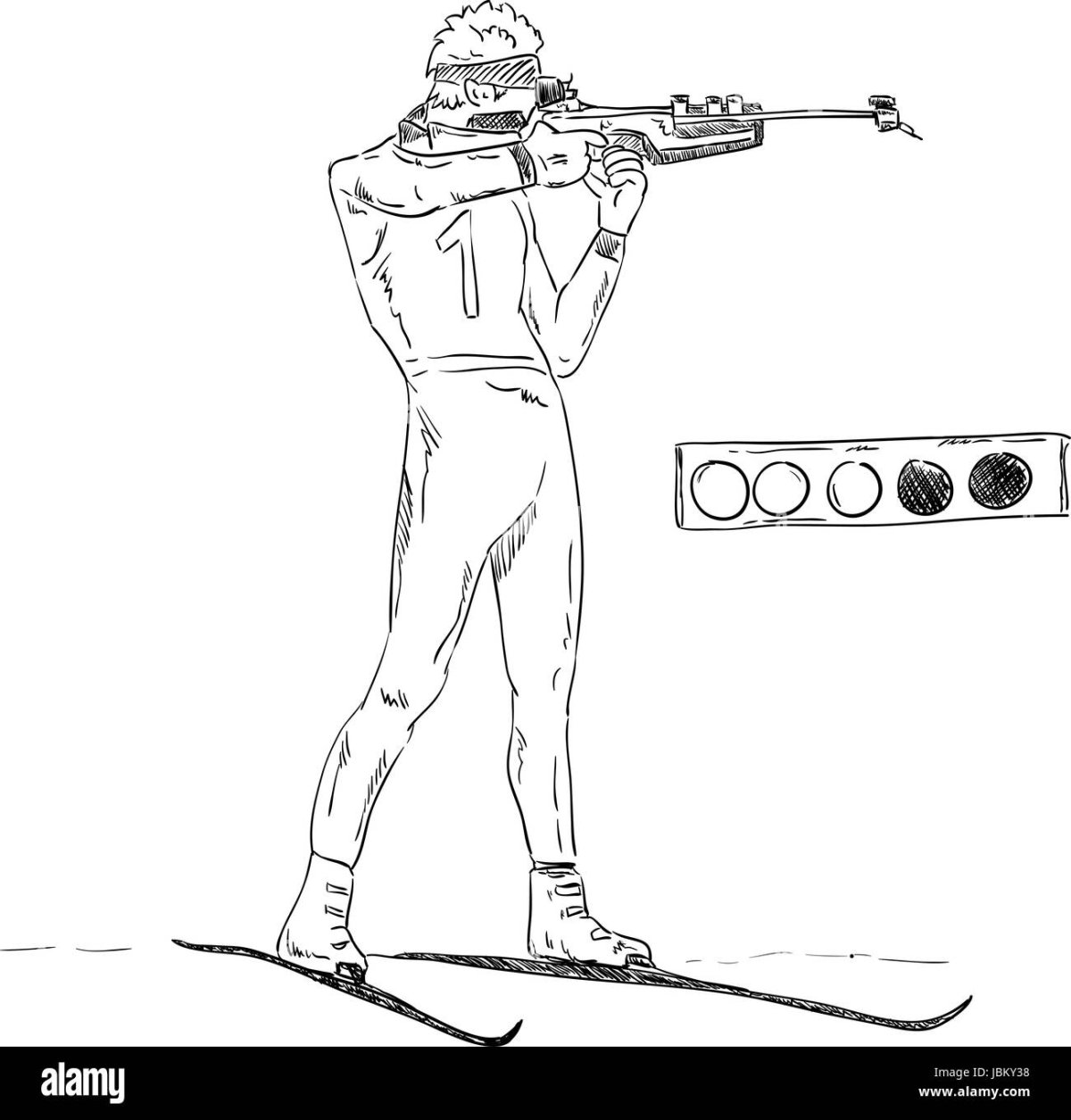 Раскраска биатлонист