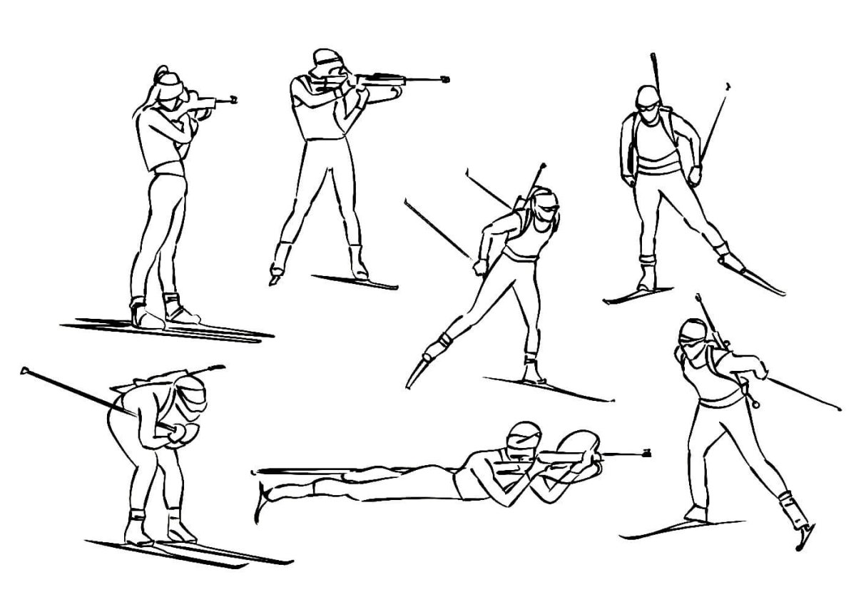 Биатлонист карандашом