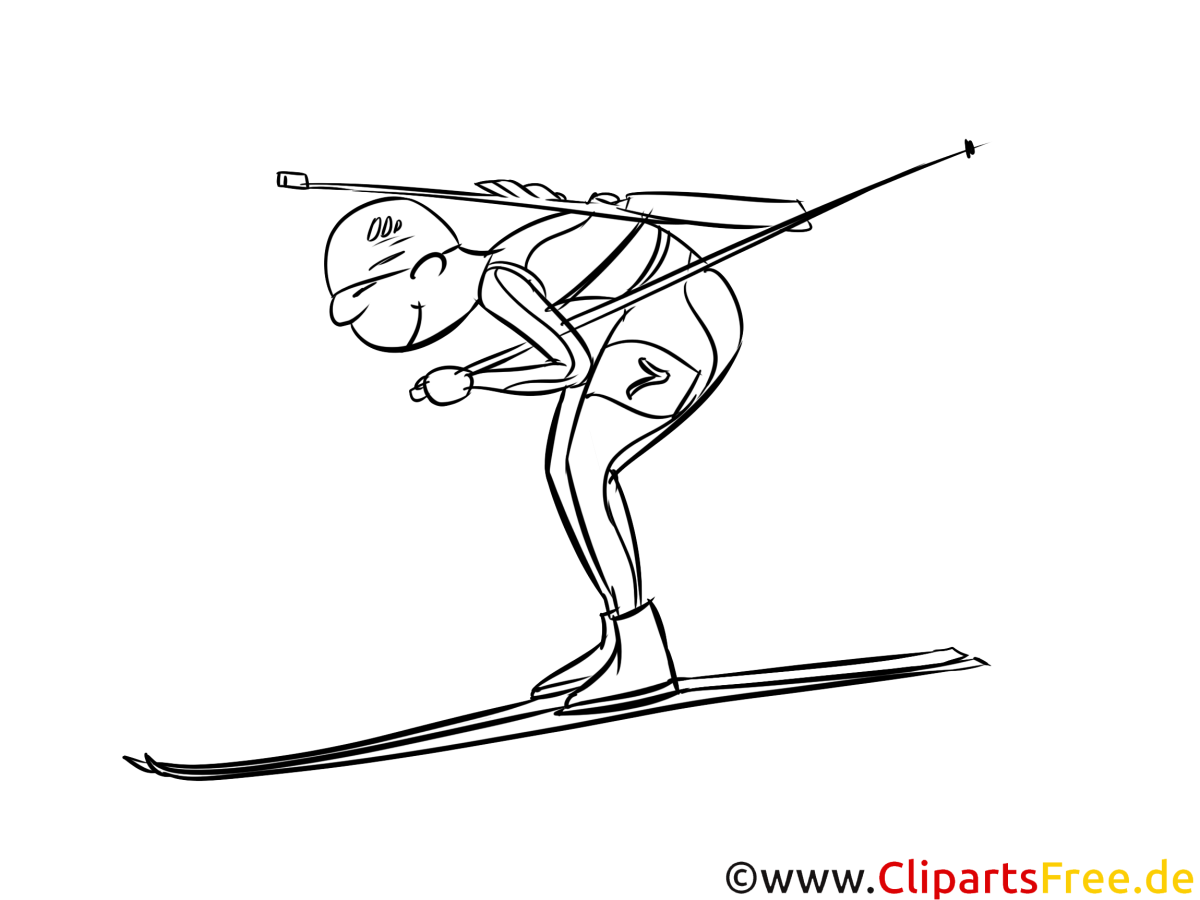 Биатлон раскраска