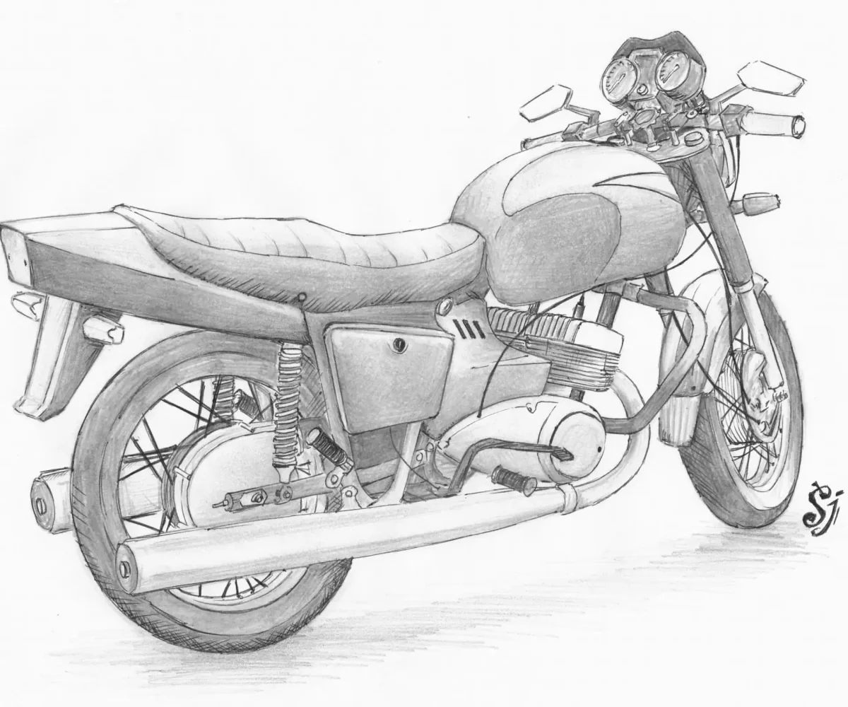 Jawa 350 рисунок