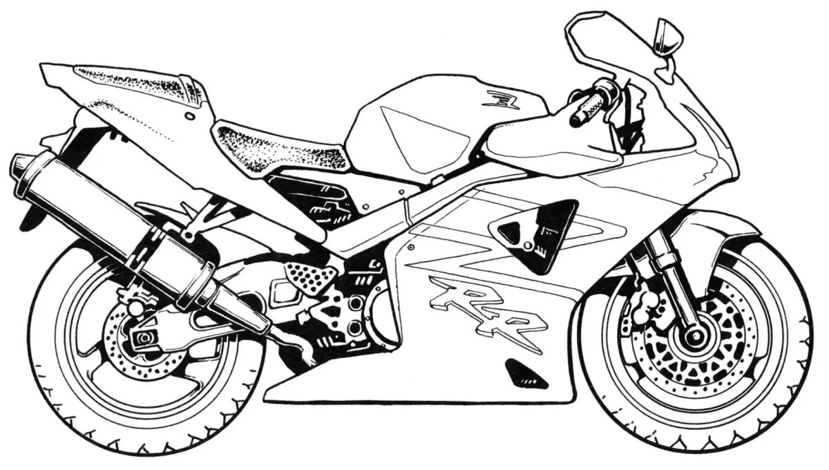 Раскраска мотоцикла Honda CBR 600