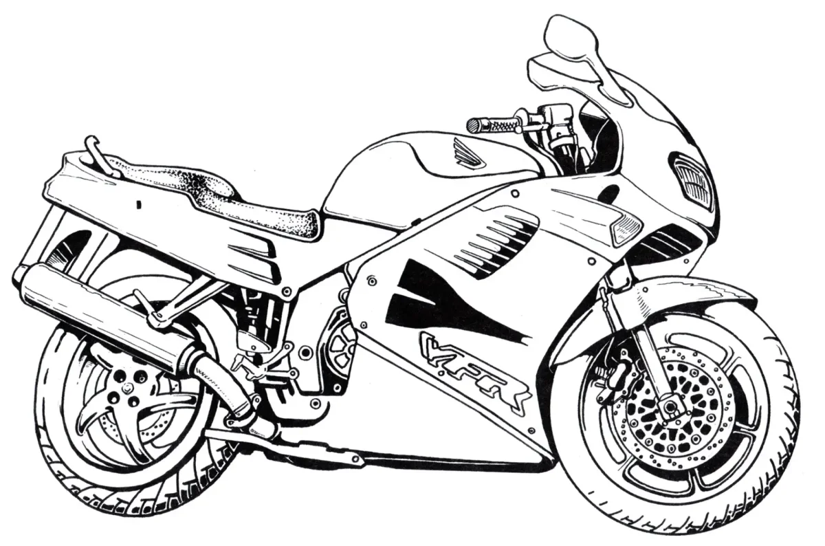 Honda vfr750 рисунок
