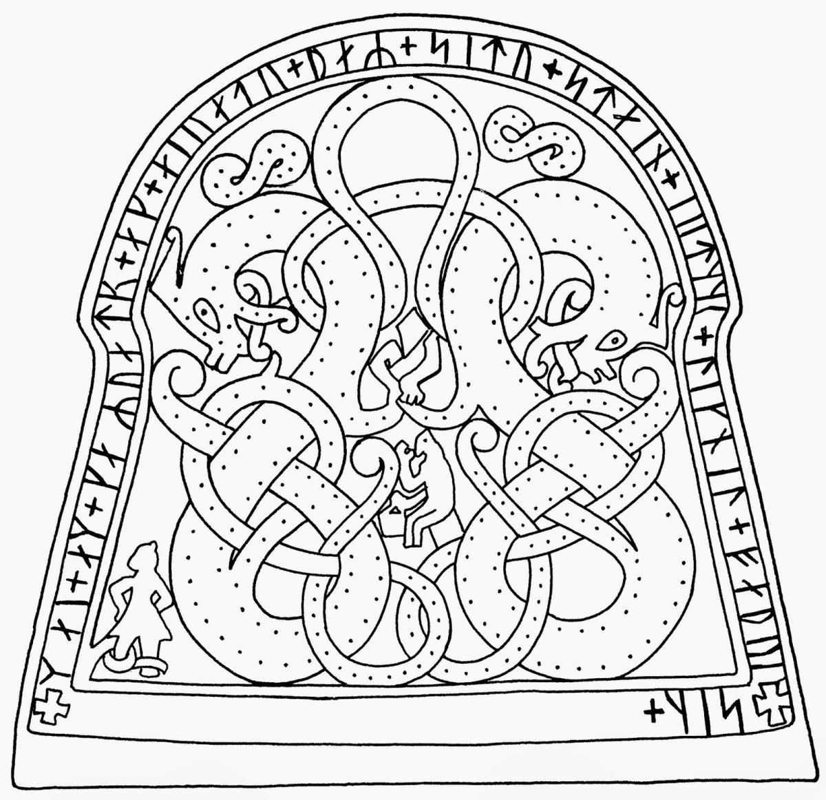 Руны раскраска