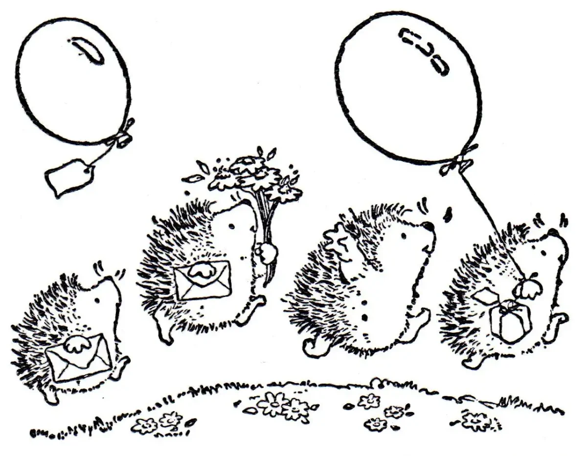 Раскраска Ёжик