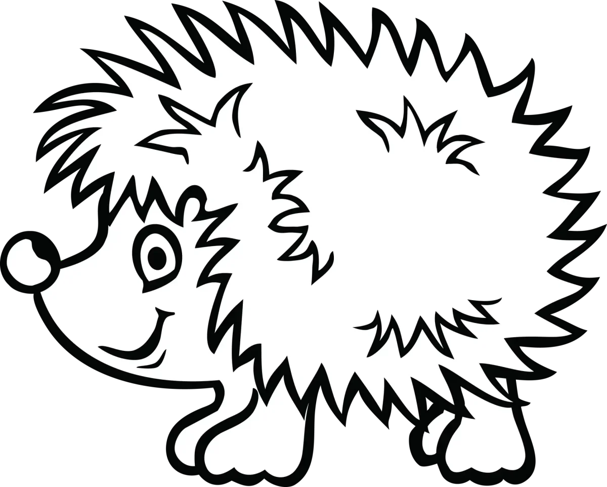 Ёжик раскраска для детей