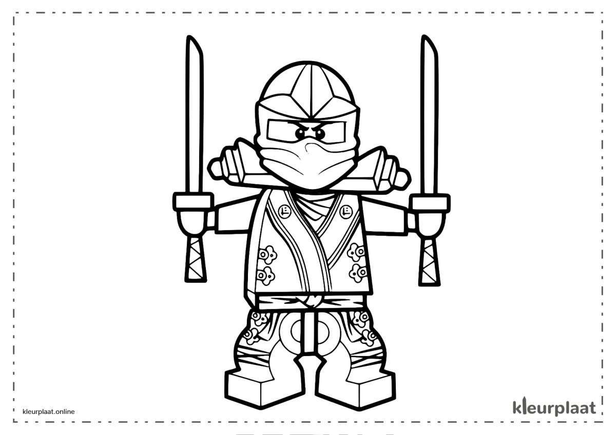 Раскраска Ninjago Ллойд LEGO