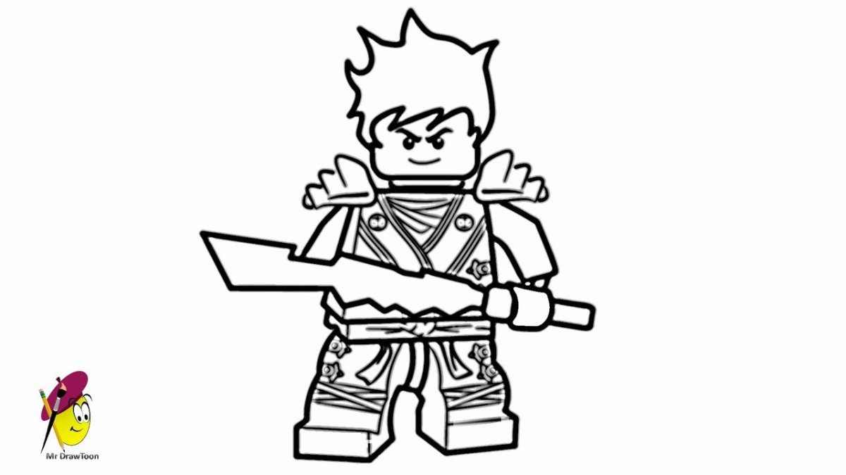 Раскраски лего Ниндзяго зелёный ниндзя