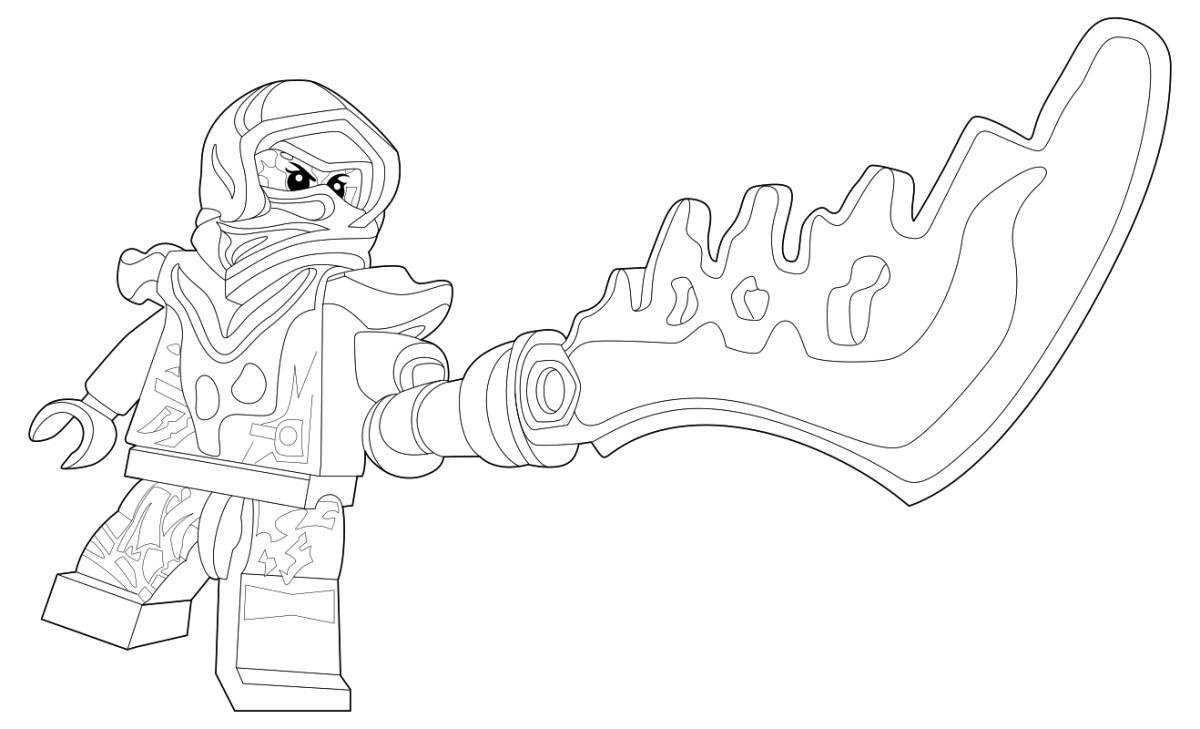 LEGO Ninjago раскраска Cole