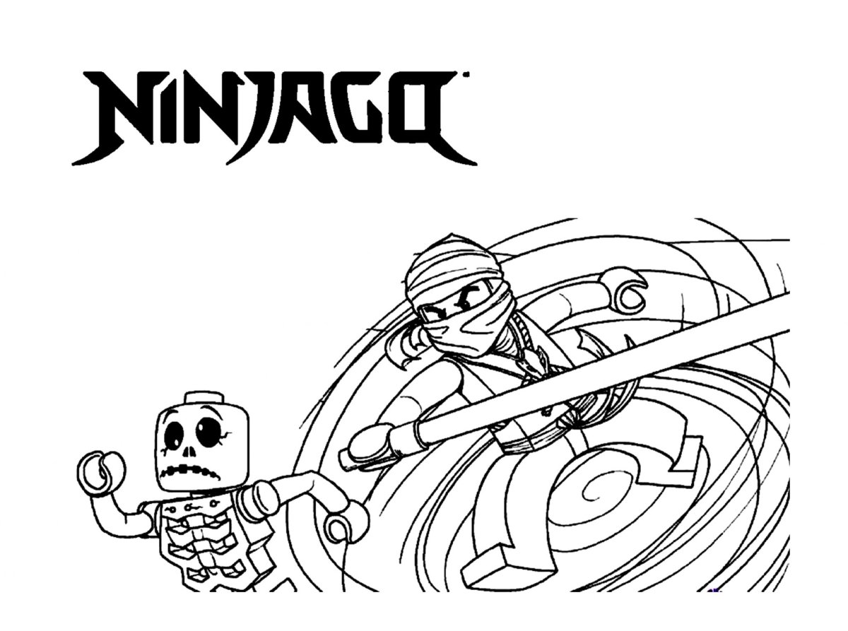 Раскраска лего Ниндзяго Коул
