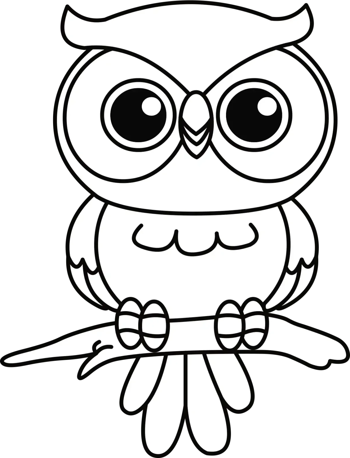 Сова раскраска