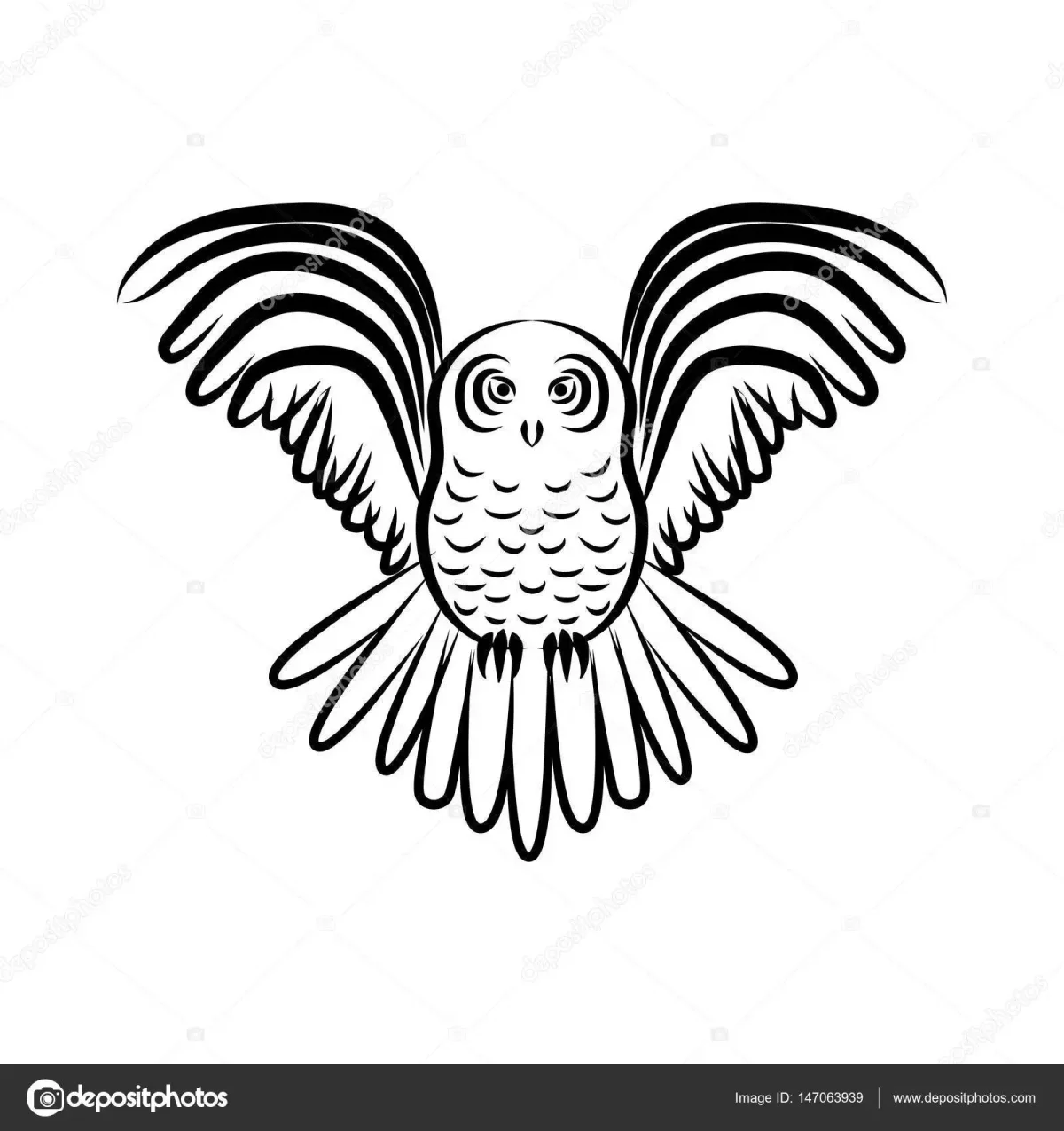 Силуэт Совы в полете