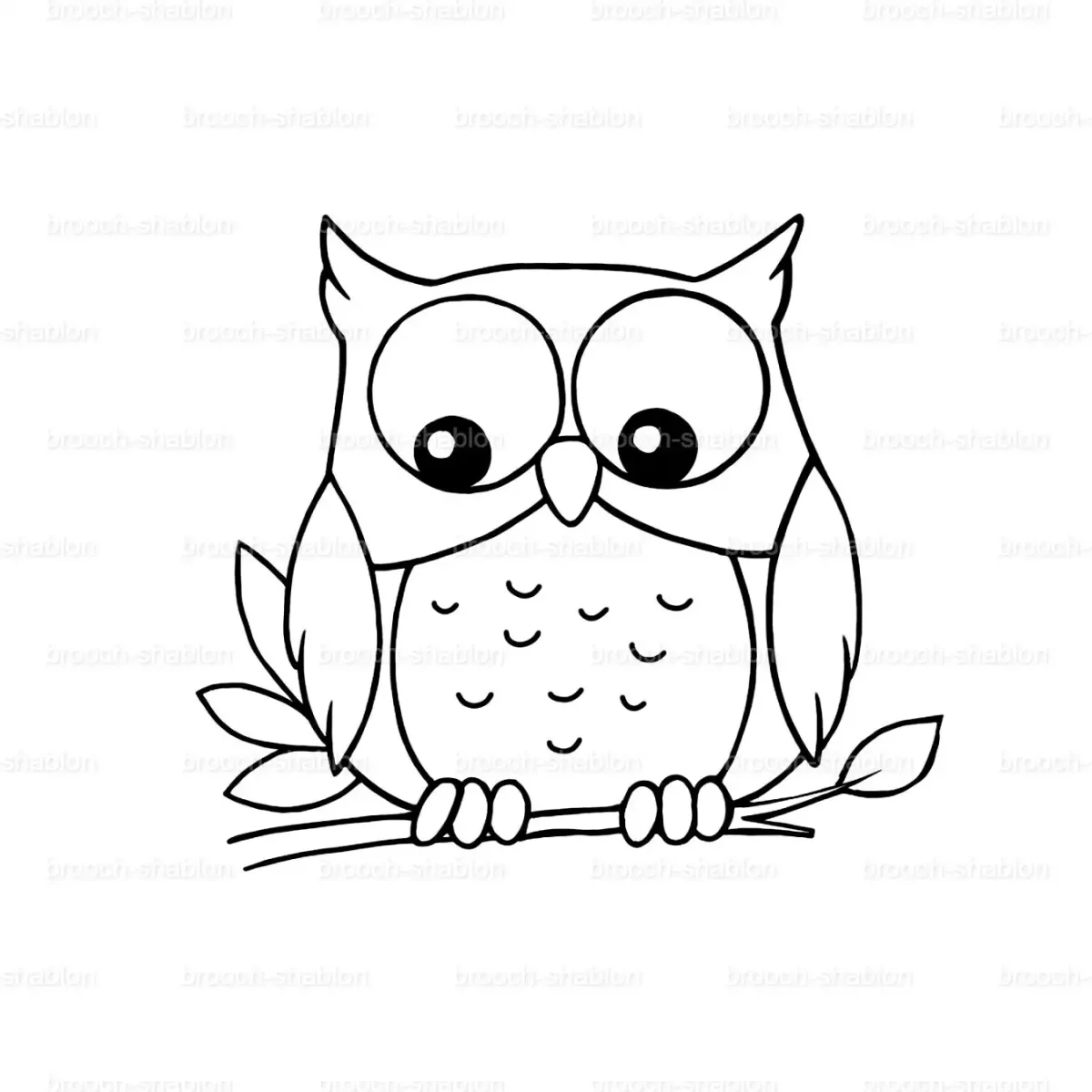 Сова рисунок для срисовки