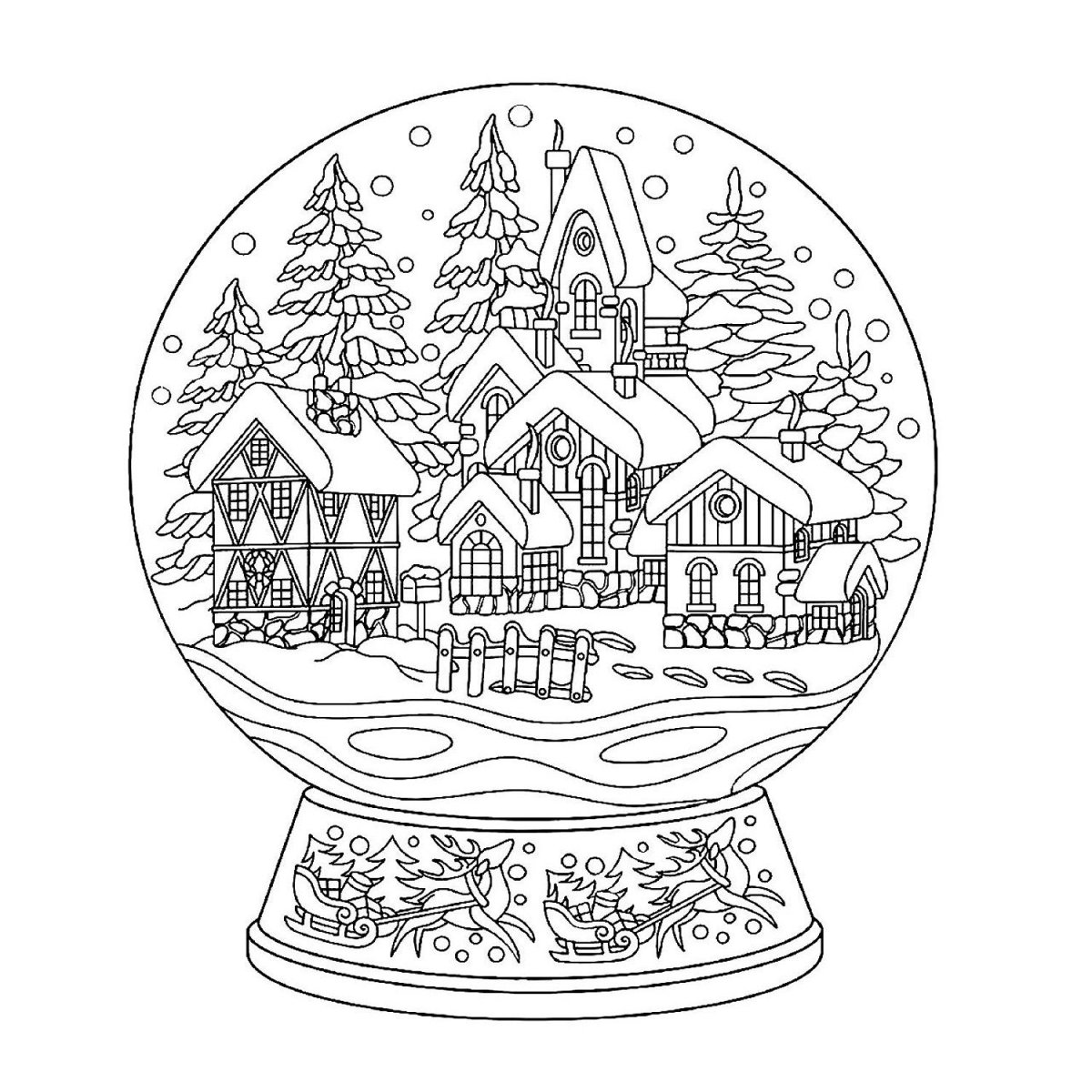 Новогодние раскраски антистресс