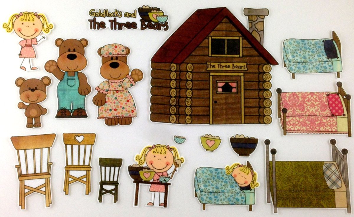 Герои сказки три медведя для фланелеграфа