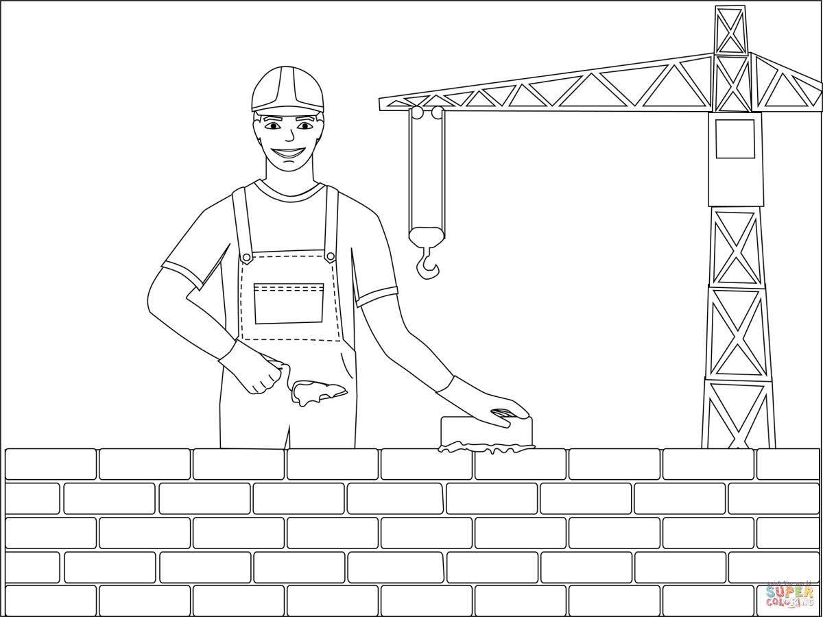 Боб Строитель разукрашка