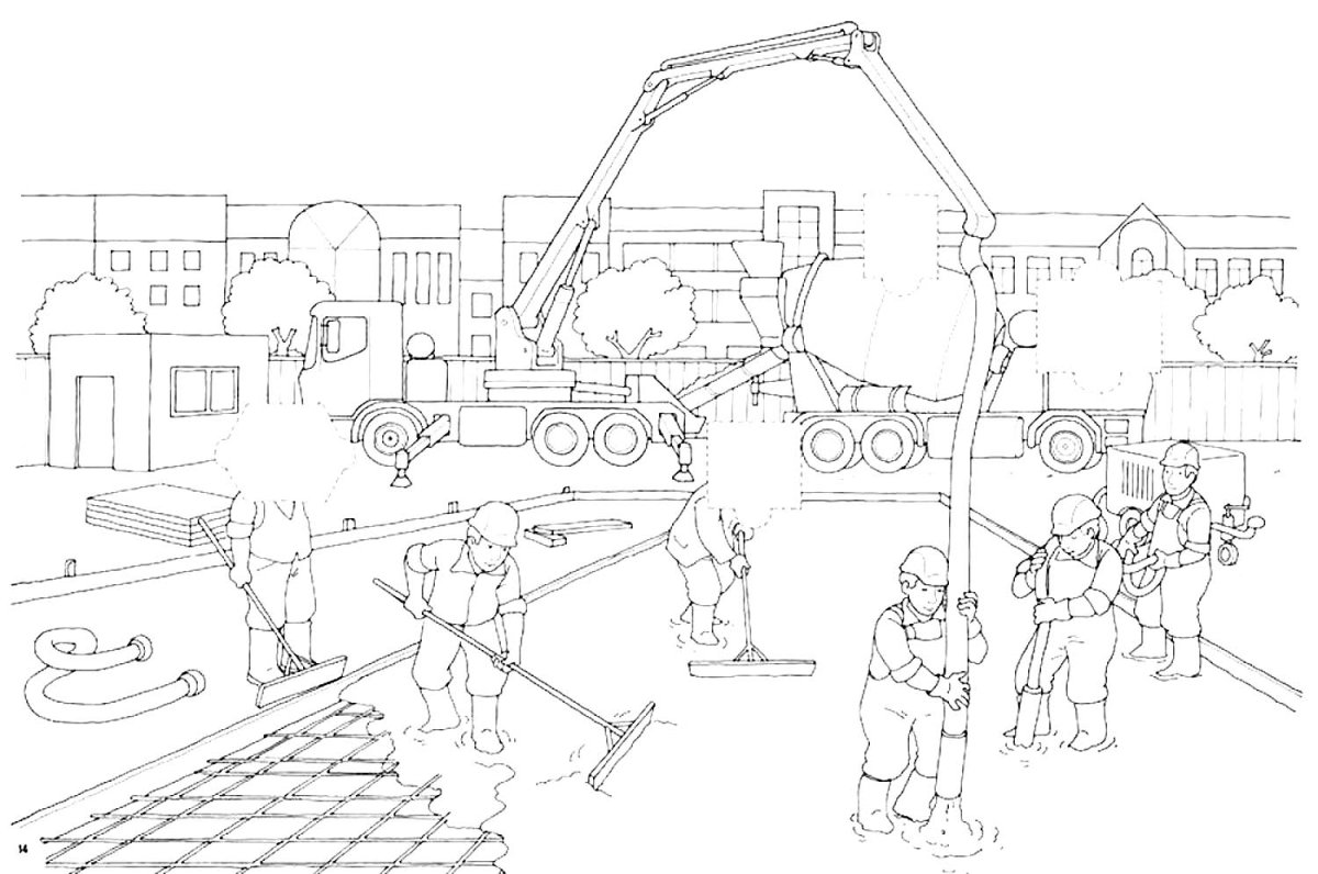 Раскраска строительная техника