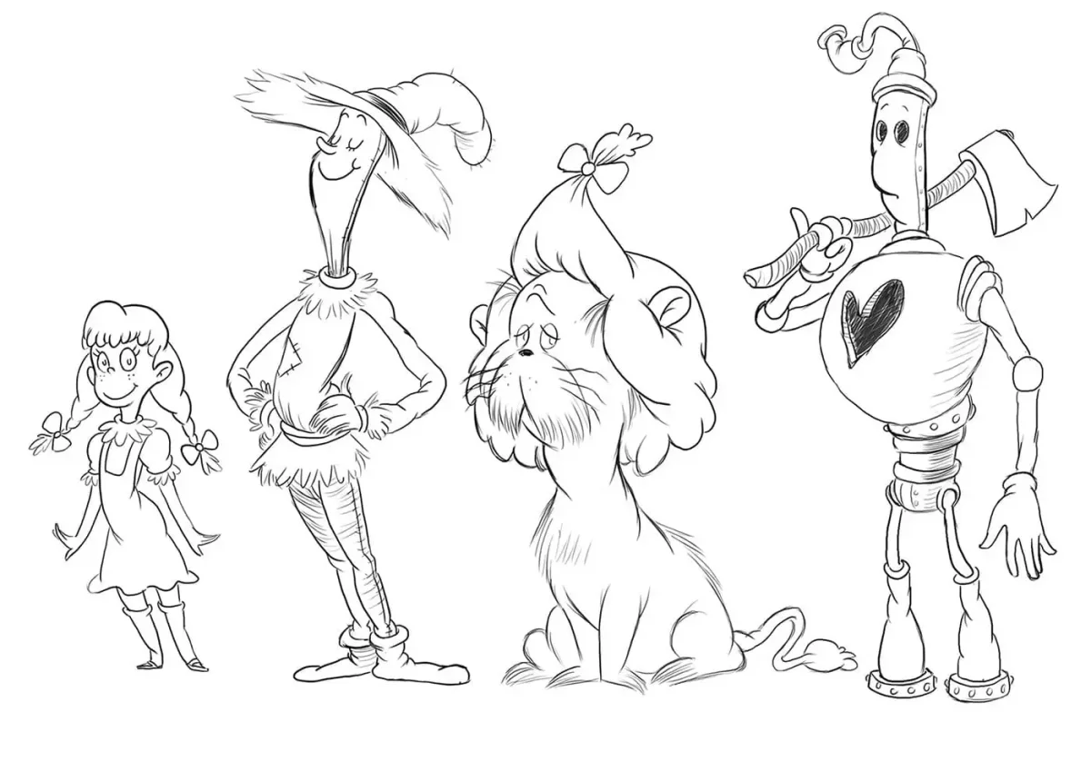 Гудвин изумрудный город раскраска