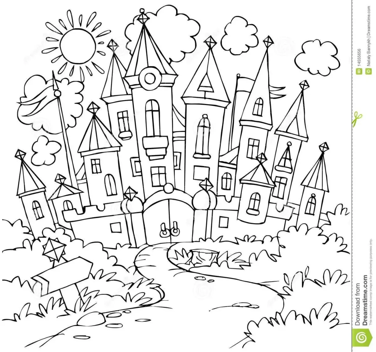 Раскраска к сказке волшебник изумрудного города Элли и Тотошка