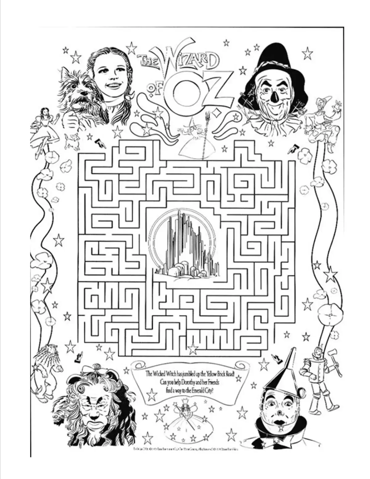 Раскраска пугало огородное