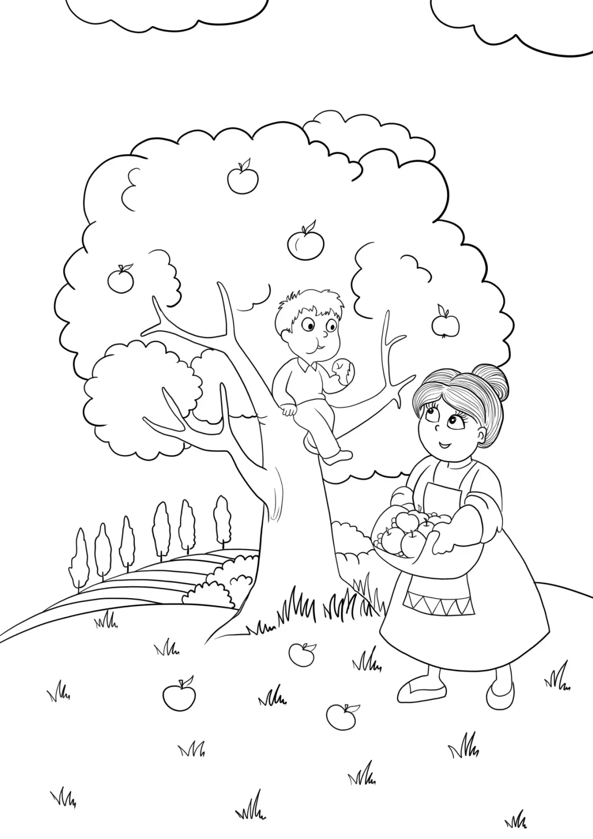 Летние раскраски для детей старшей группы