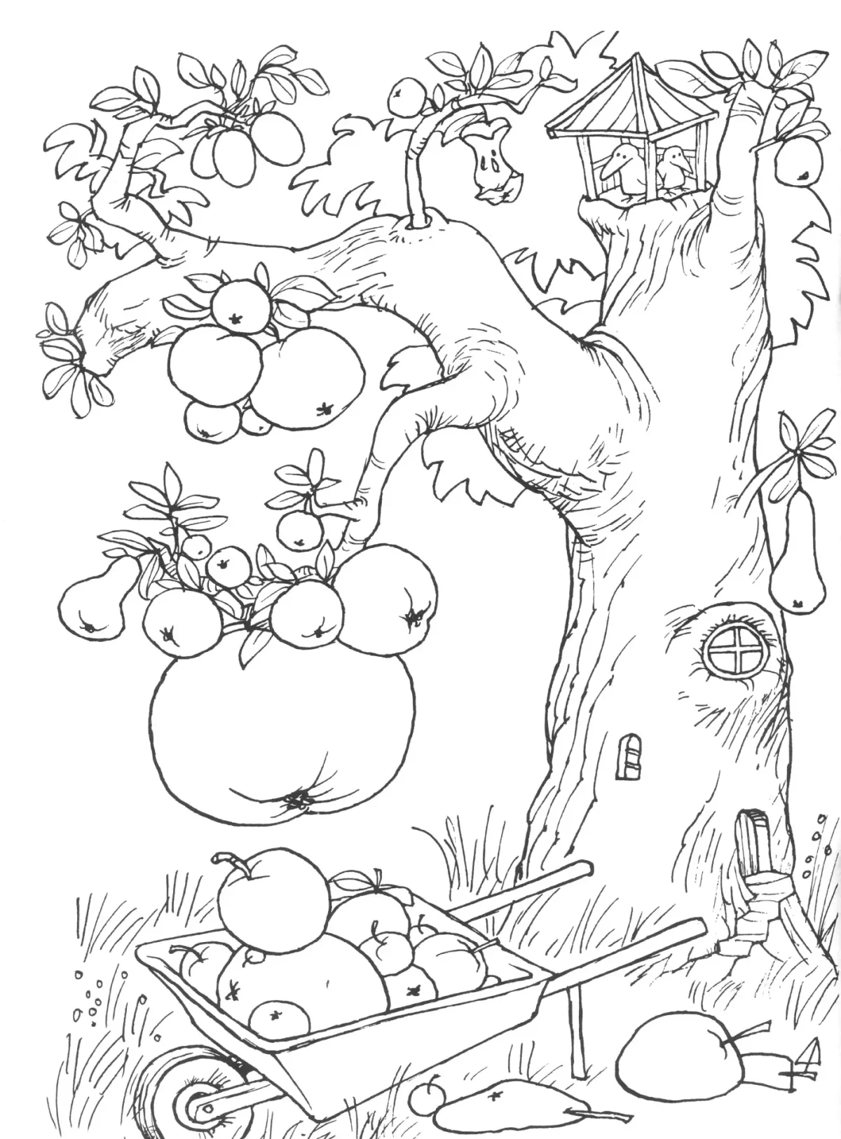 Раскраска. В огороде