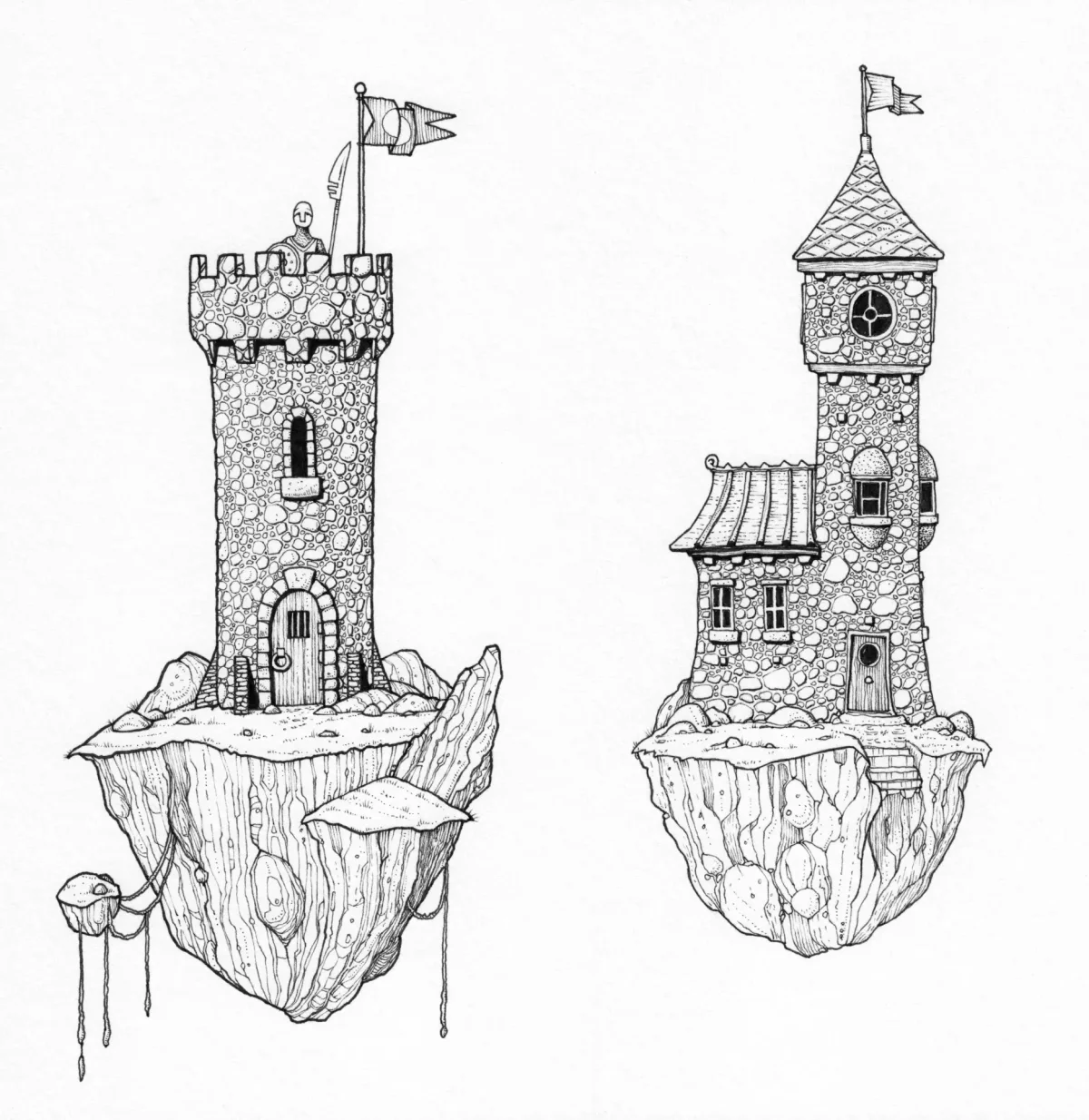 Раскраска замок