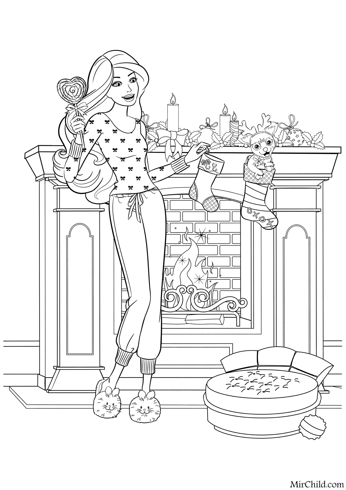 Раскраски антистресс девушки в платьях