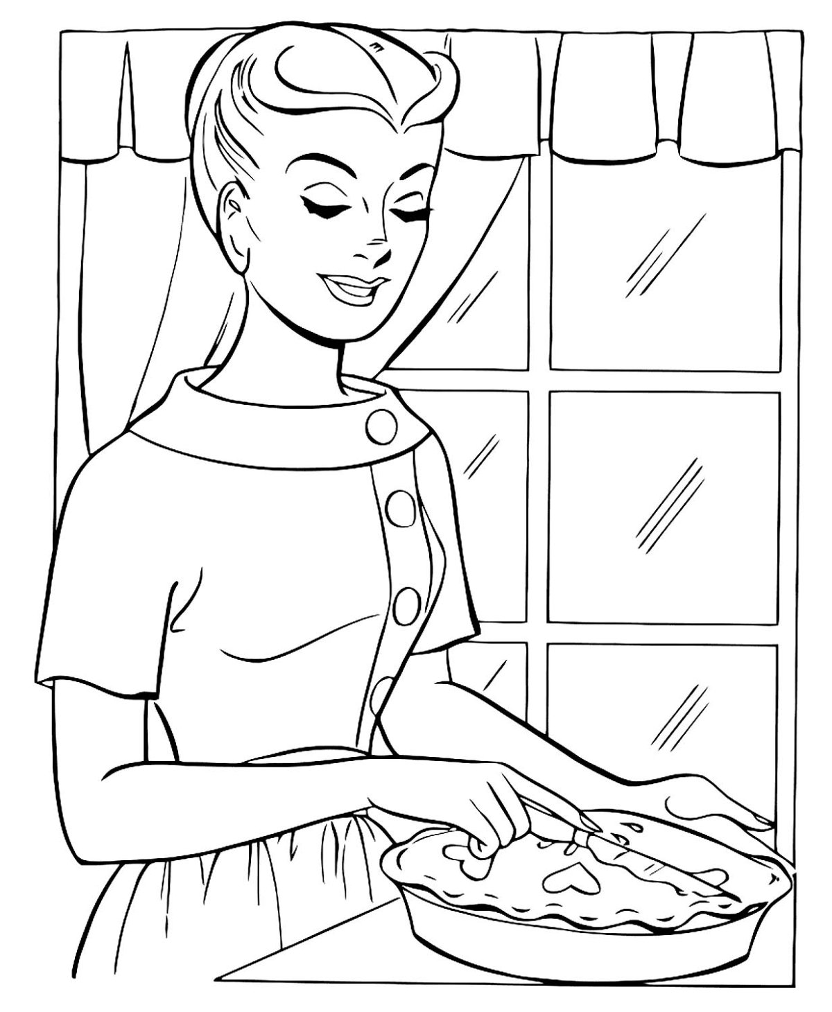 Раскраска мама