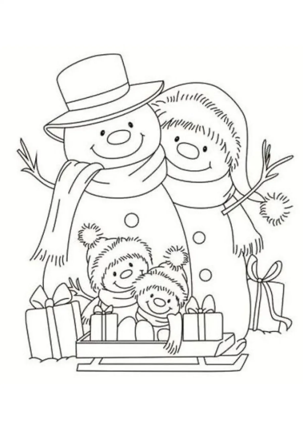 Раскраска для малышей дети наряжают елку