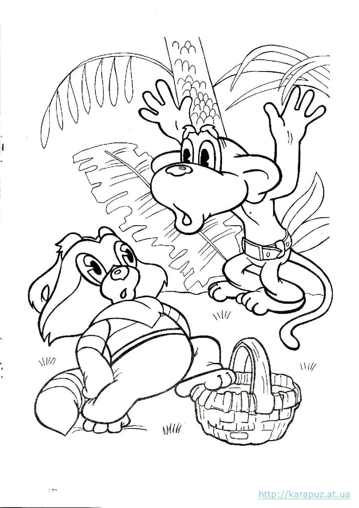 Раскраски для малышей герои мультфильмов