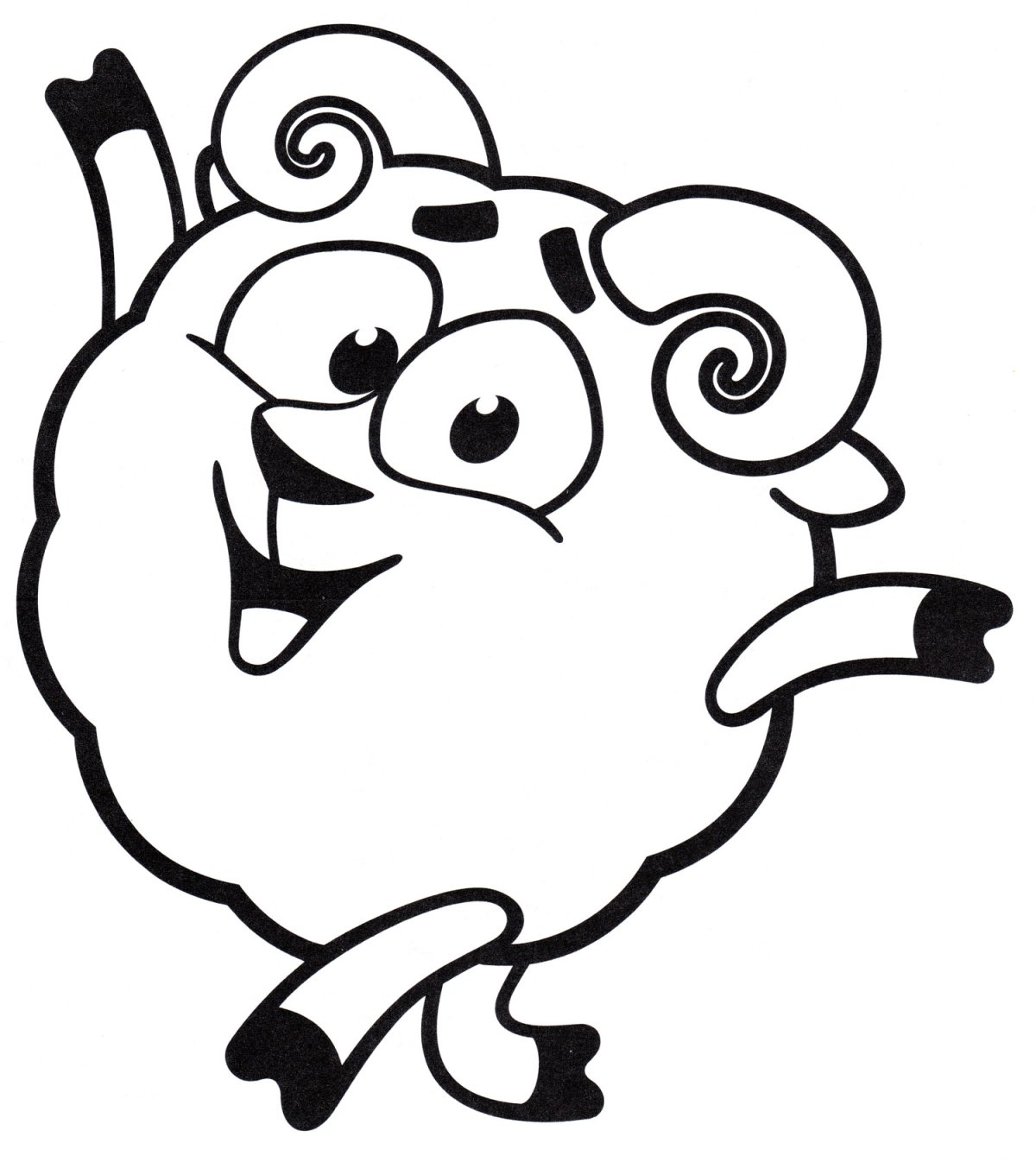 Нюша Смешарики раскраска