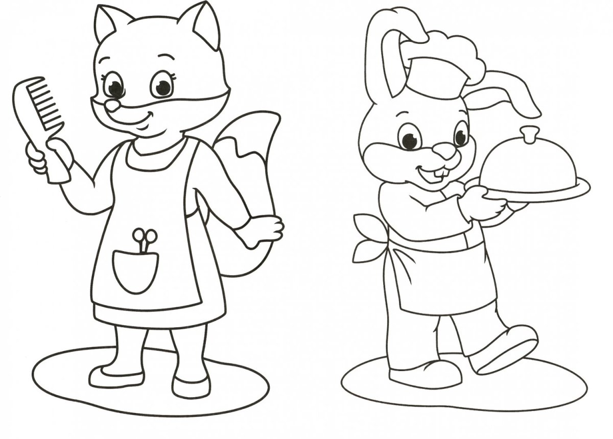 Детские раскраски на пол листа