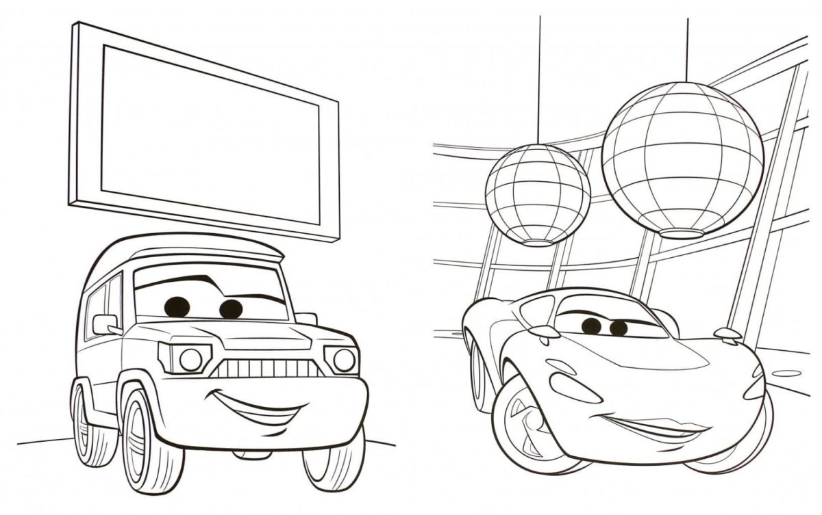 Раскраски для детей Тачки