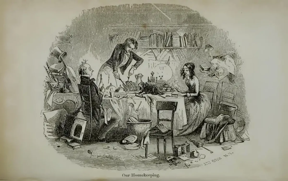 Чарльз Диккенс рисунок карандашом