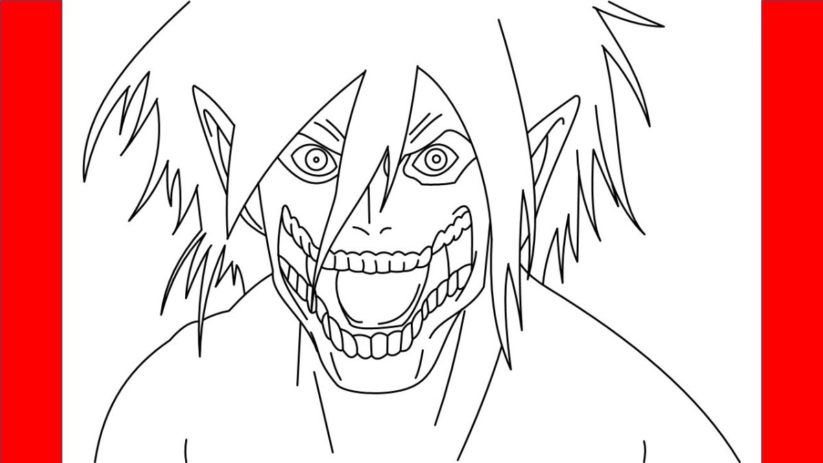 Эрен Титан раскраска