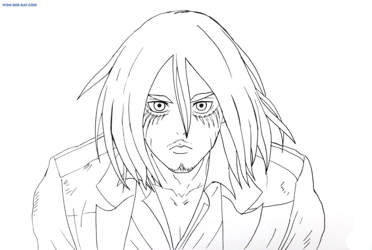 Разукрашка аниме атака титанов