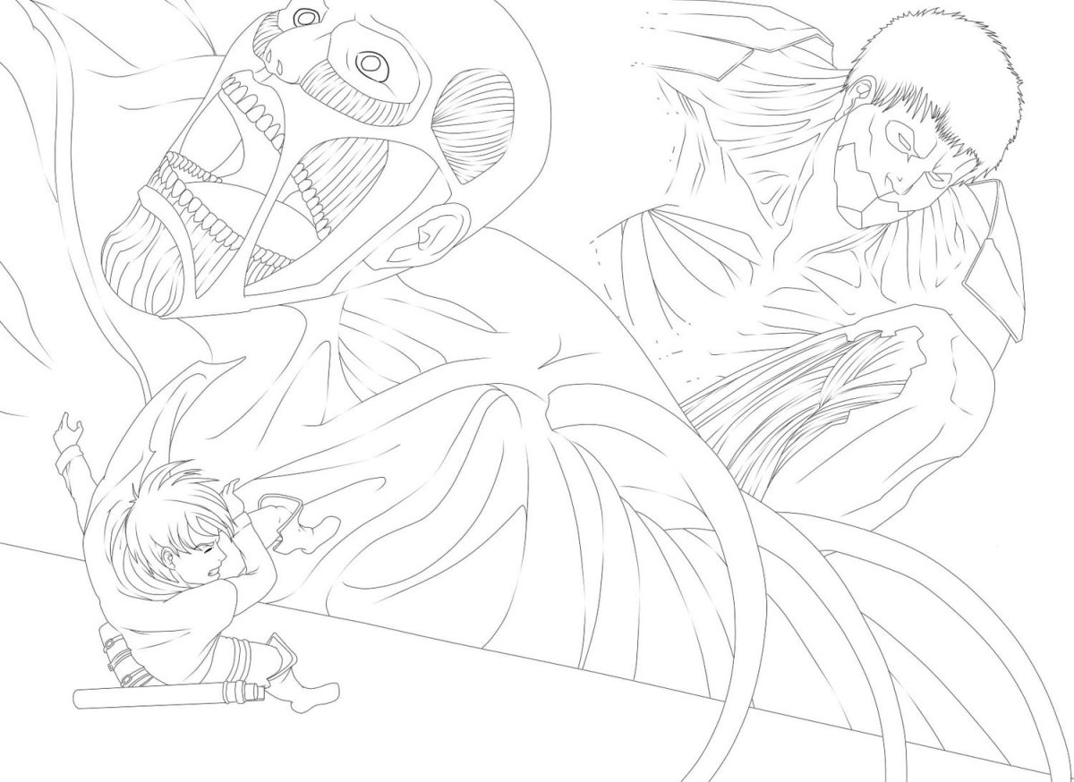 Атака титанов раскраска Титаны