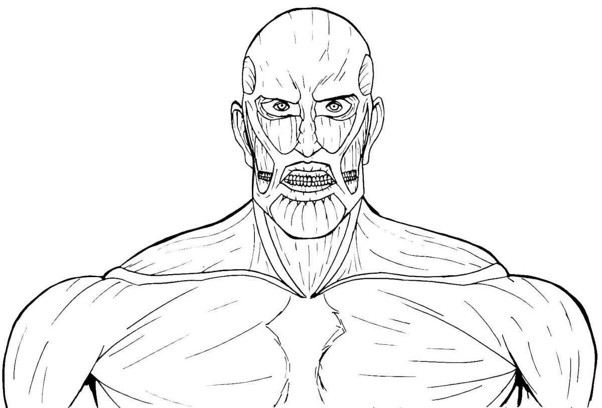 Атака титанов раскраска