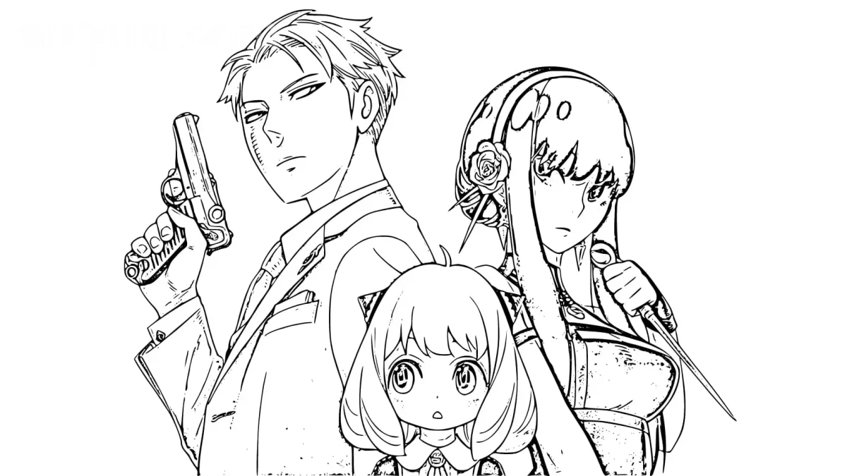 Раскраска семейка шпионов