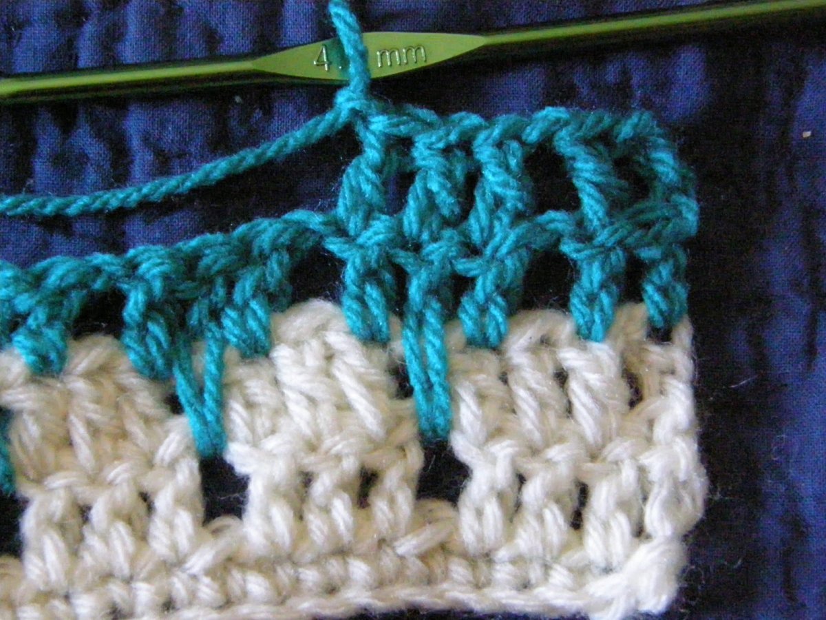 Ленивый жаккард зигзаг спицами схемы