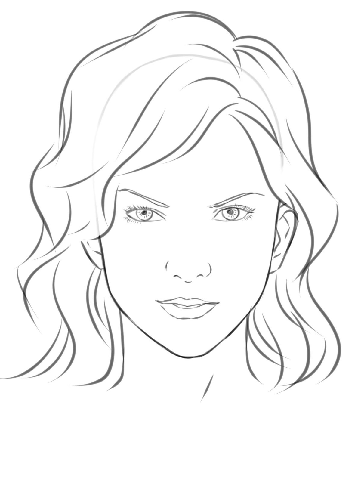 Раскраска дорисуй портрет