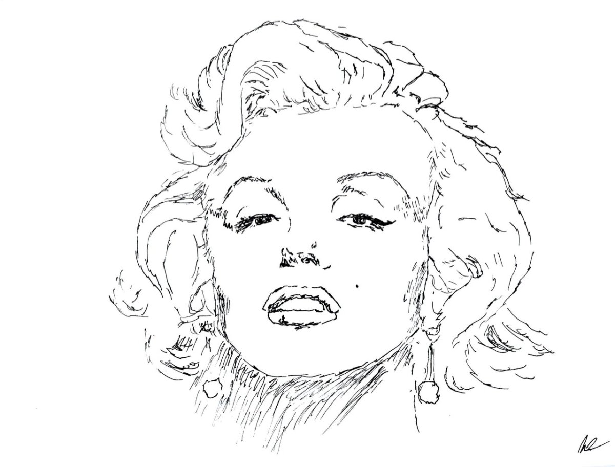 Раскраска Мерлин Монро