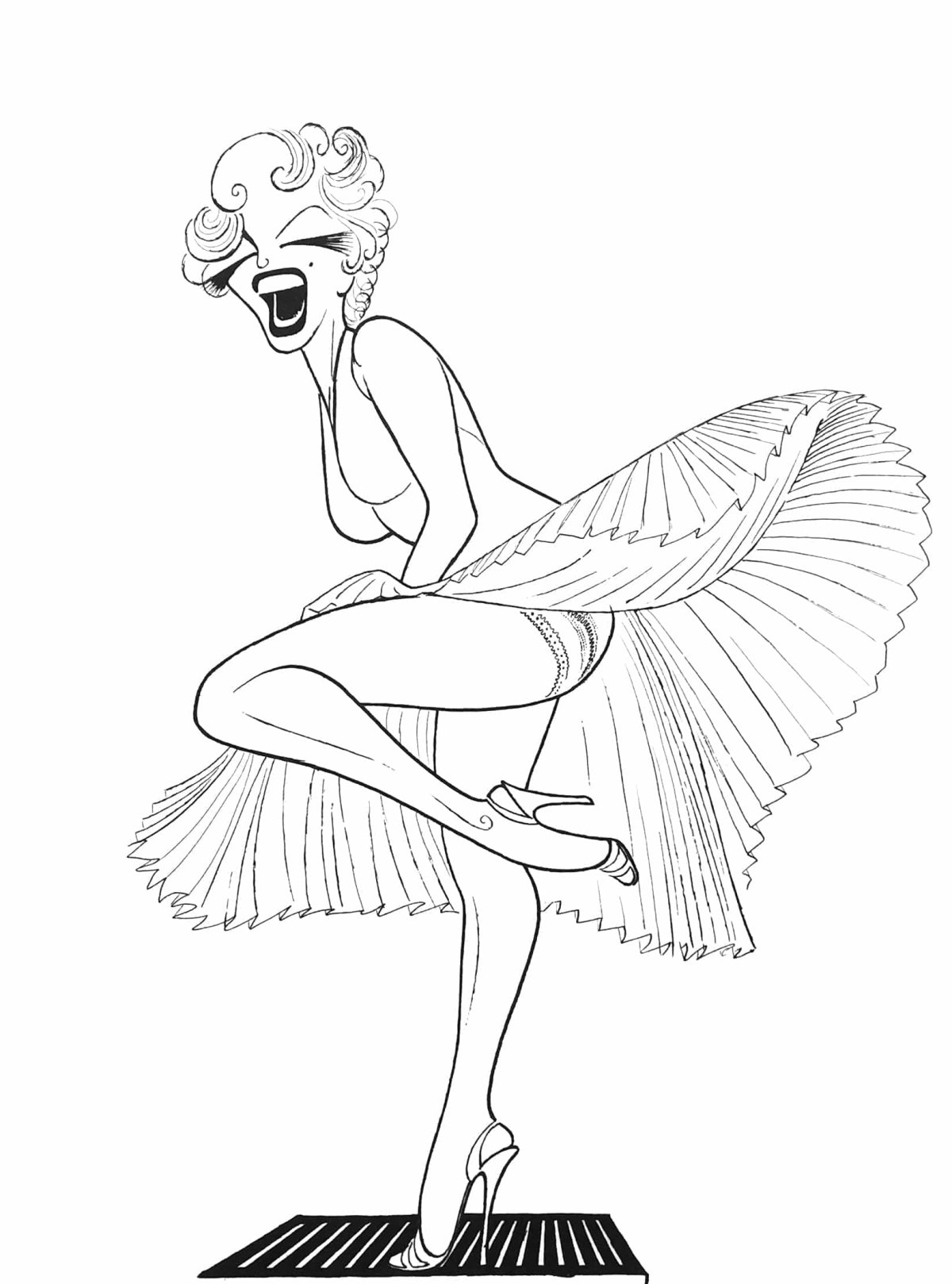 Карикатура девушка раскраска