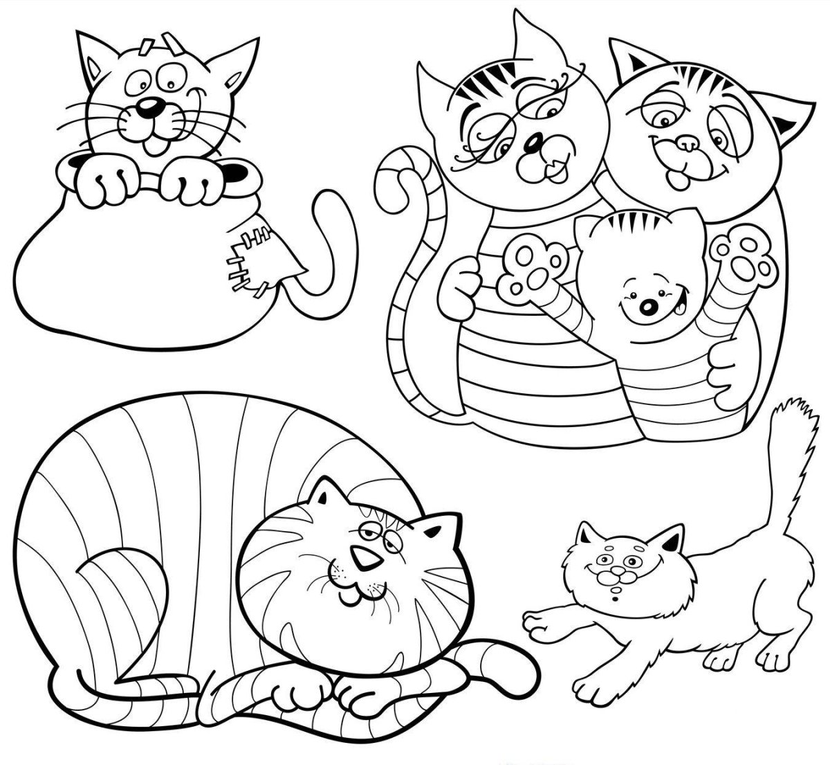 Раскраска кошечка