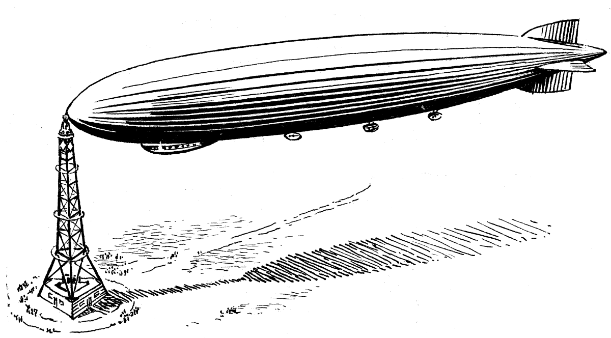 Вектор дирижабль Зеппелин