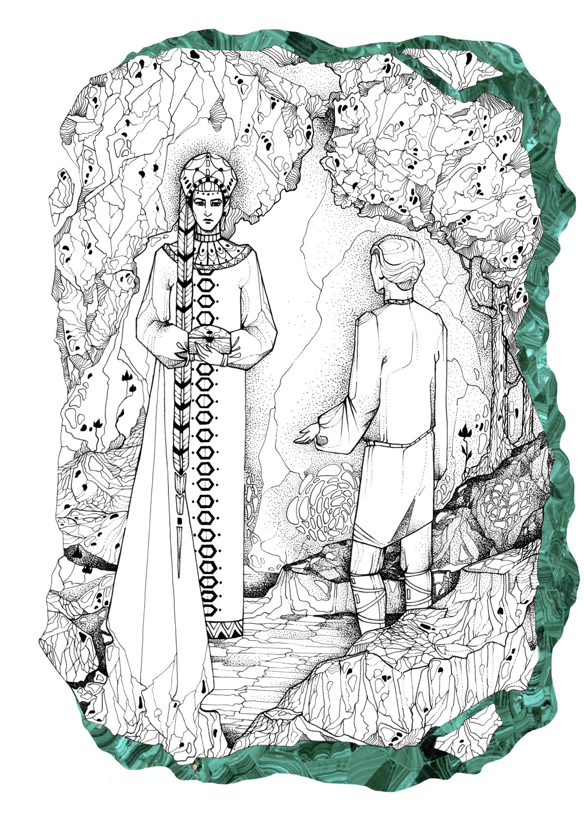 Бажов Малахитовая шкатулка раскраска